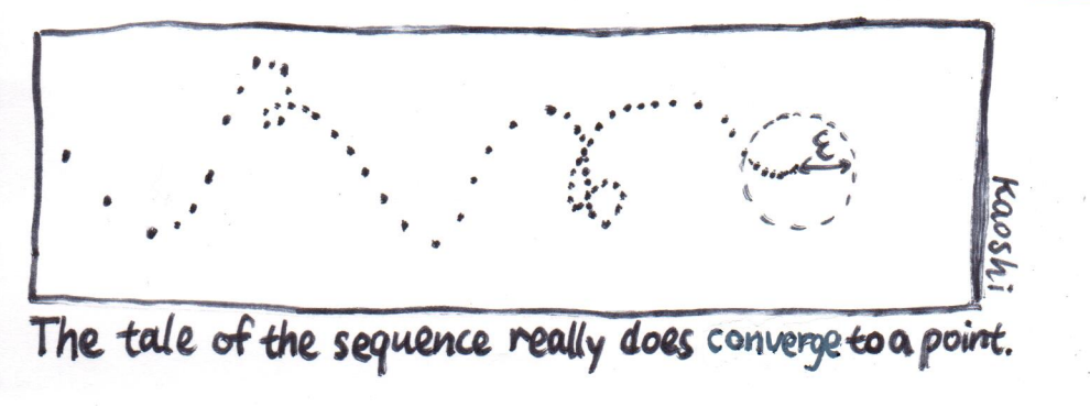 Comic showing the Tale of a Series really does converge to a point